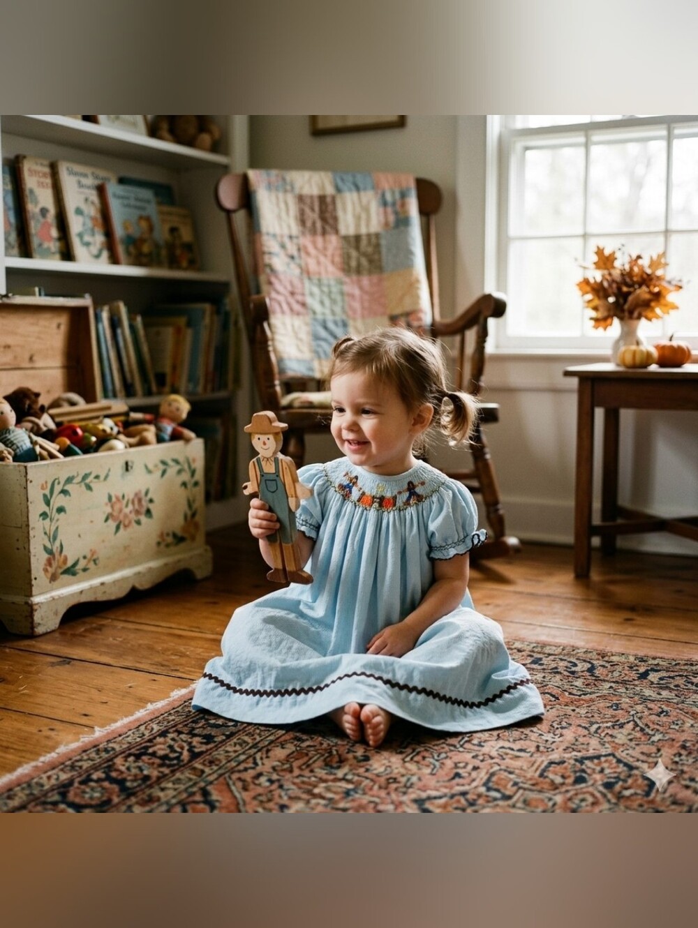 Lolly Wolly Doodle Fall/Harvest Smocked Bishop